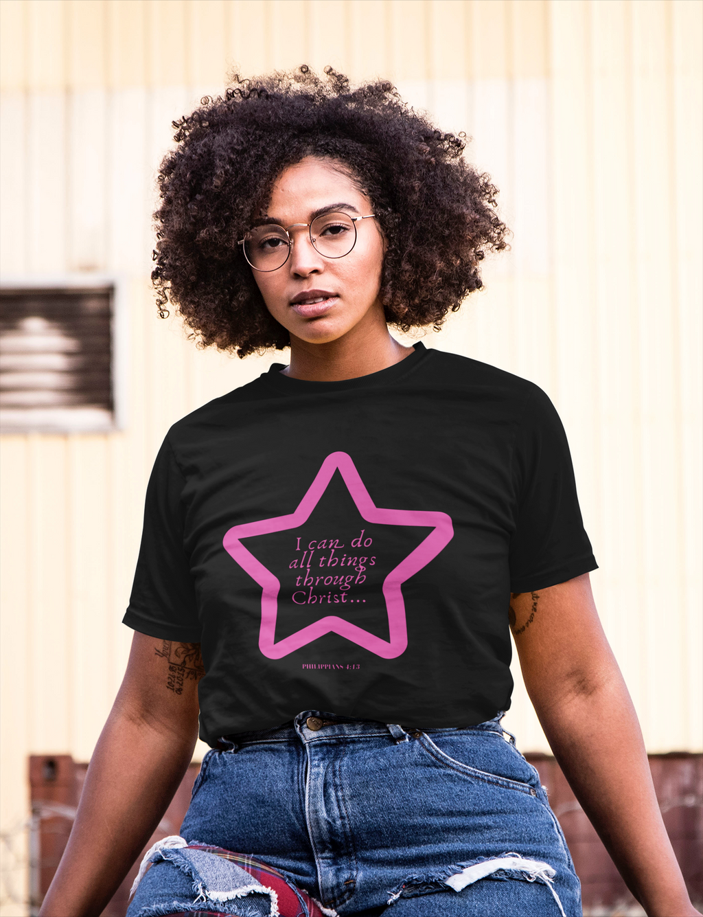 LIMITED EDITION "I Can Do All Things Through Christ..." Star Short-Sleeve Unisex T-Shirt - Praises 